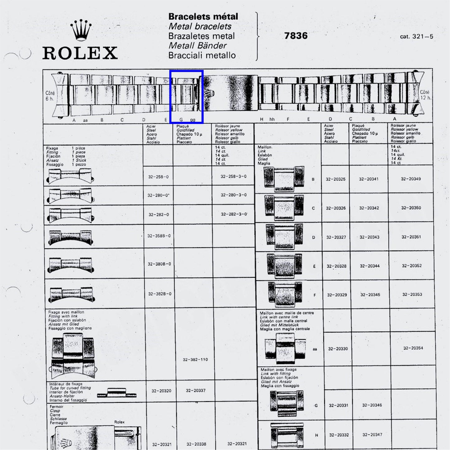 Rolex 9315 or 7836 Connector Link for Oyster Bracelet - Buddy's Watch Parts